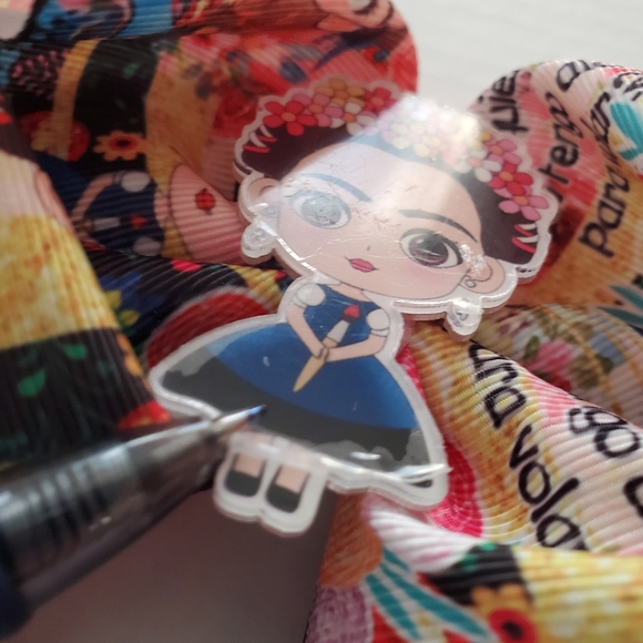 Frieda Kahlo Hair Bow Colorful Ribbon Colorful Artistic  Famous Women - Picture 7 of 8